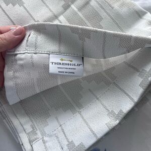 Threshold Cream and Gray Patterned shower curtain